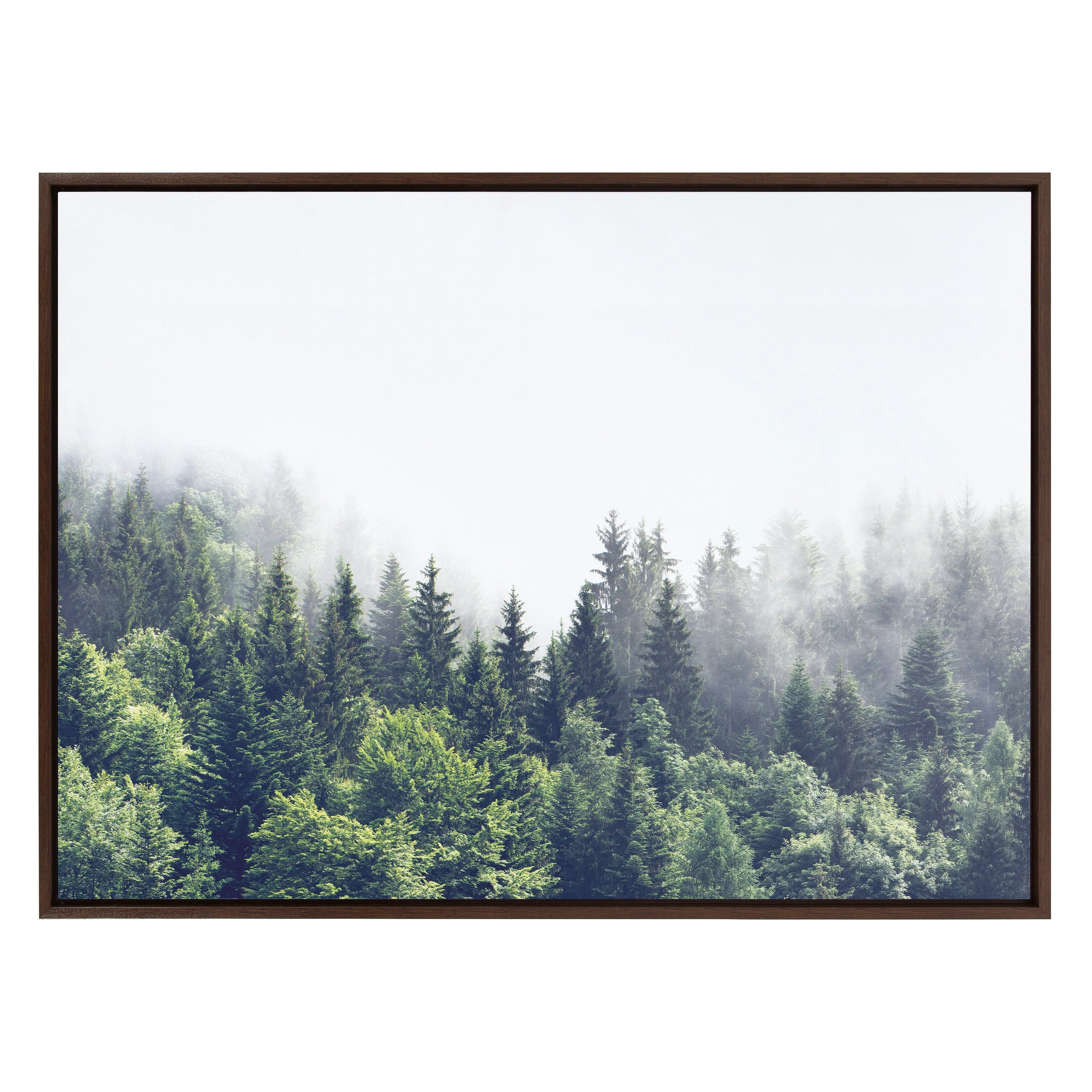 Sylvie Lush Green Forest On A Foggy Day Framed Canvas by The Creative Bunch Studio - Image 8