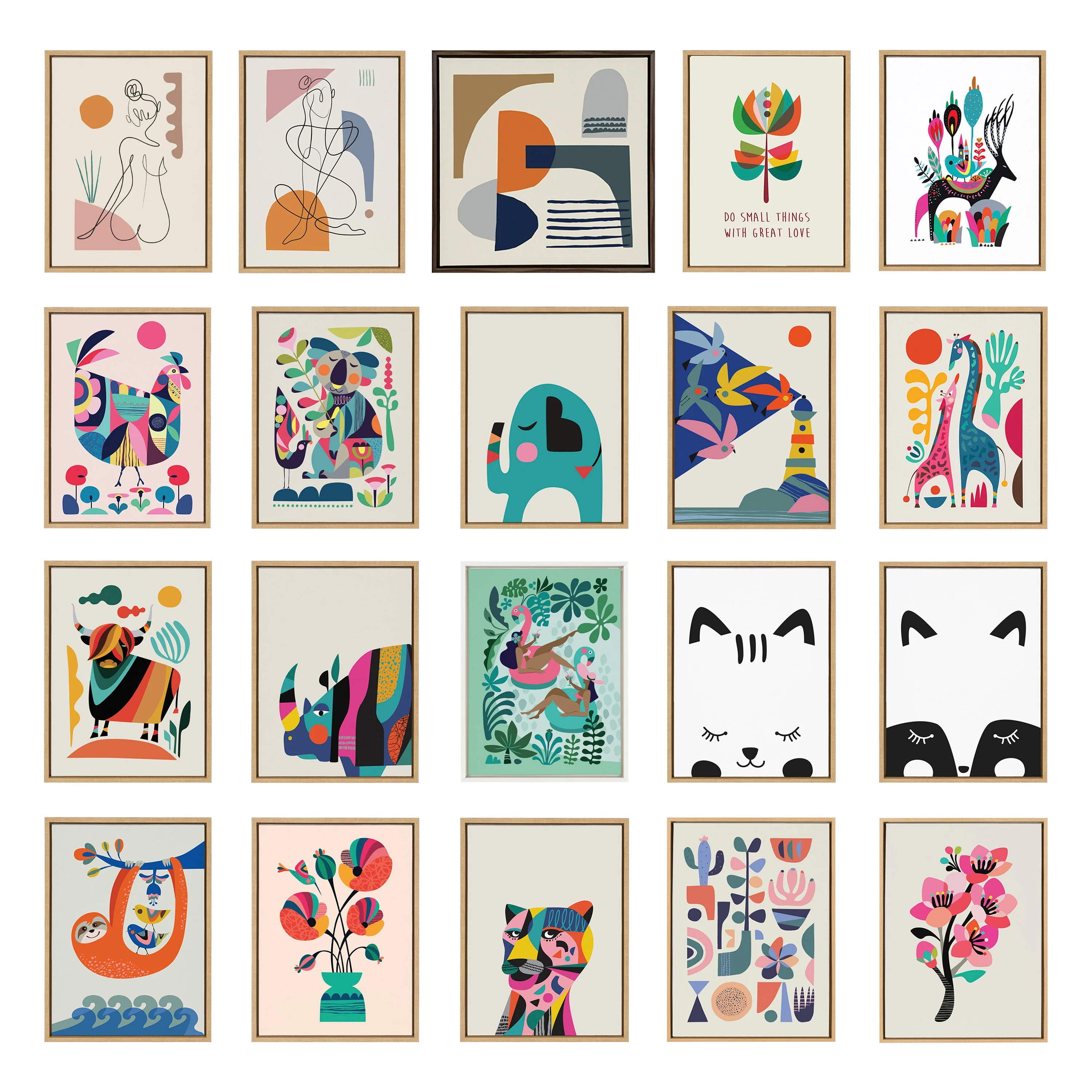 Sylvie Mid Century Modern Pattern Framed Canvas by Rachel Lee of My Dream Wall - Image 12