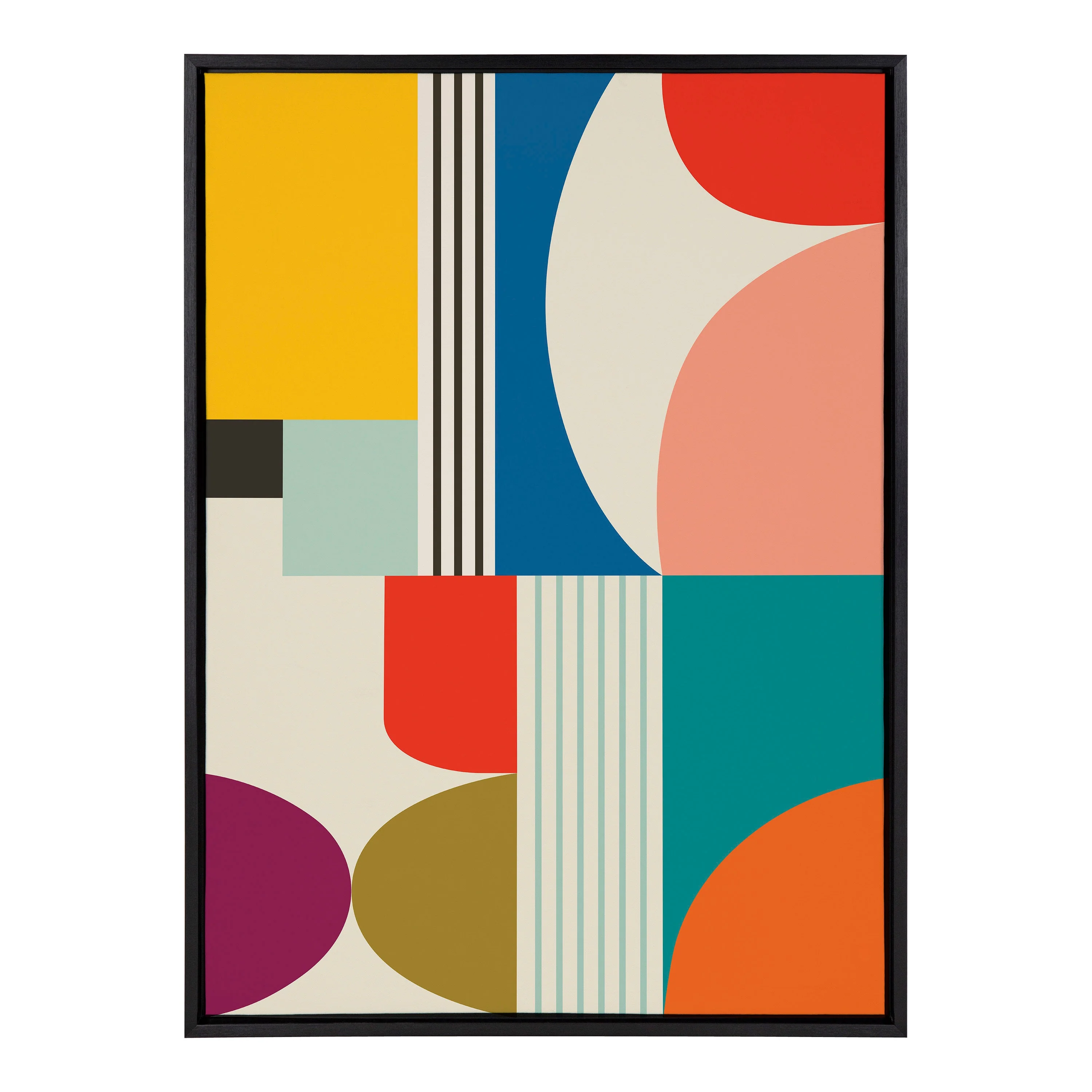 Sylvie Mid Century Modern Pattern Framed Canvas by Rachel Lee of My Dream Wall - Image 13