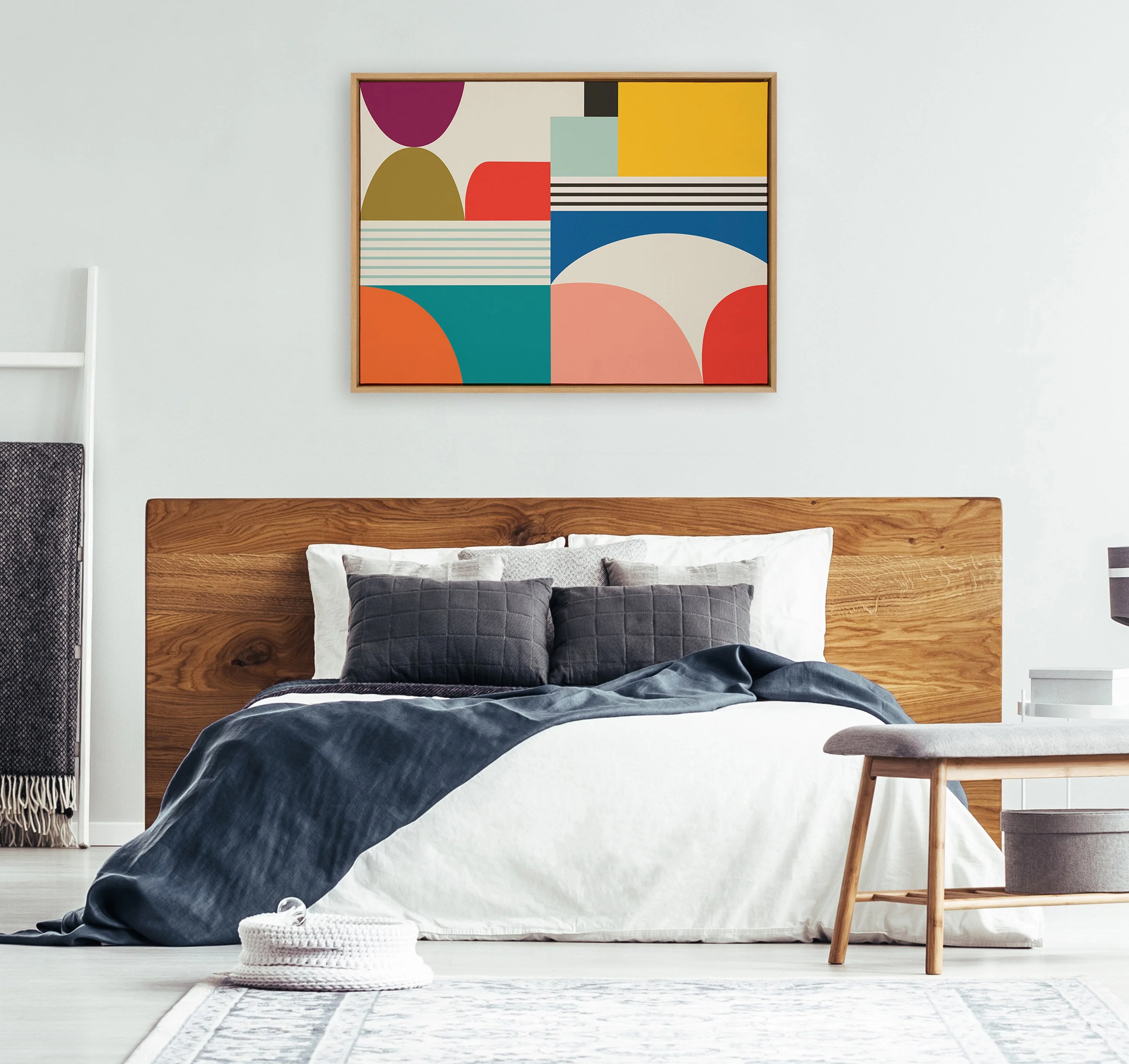 Sylvie Mid Century Modern Pattern Framed Canvas by Rachel Lee of My Dream Wall - Image 22