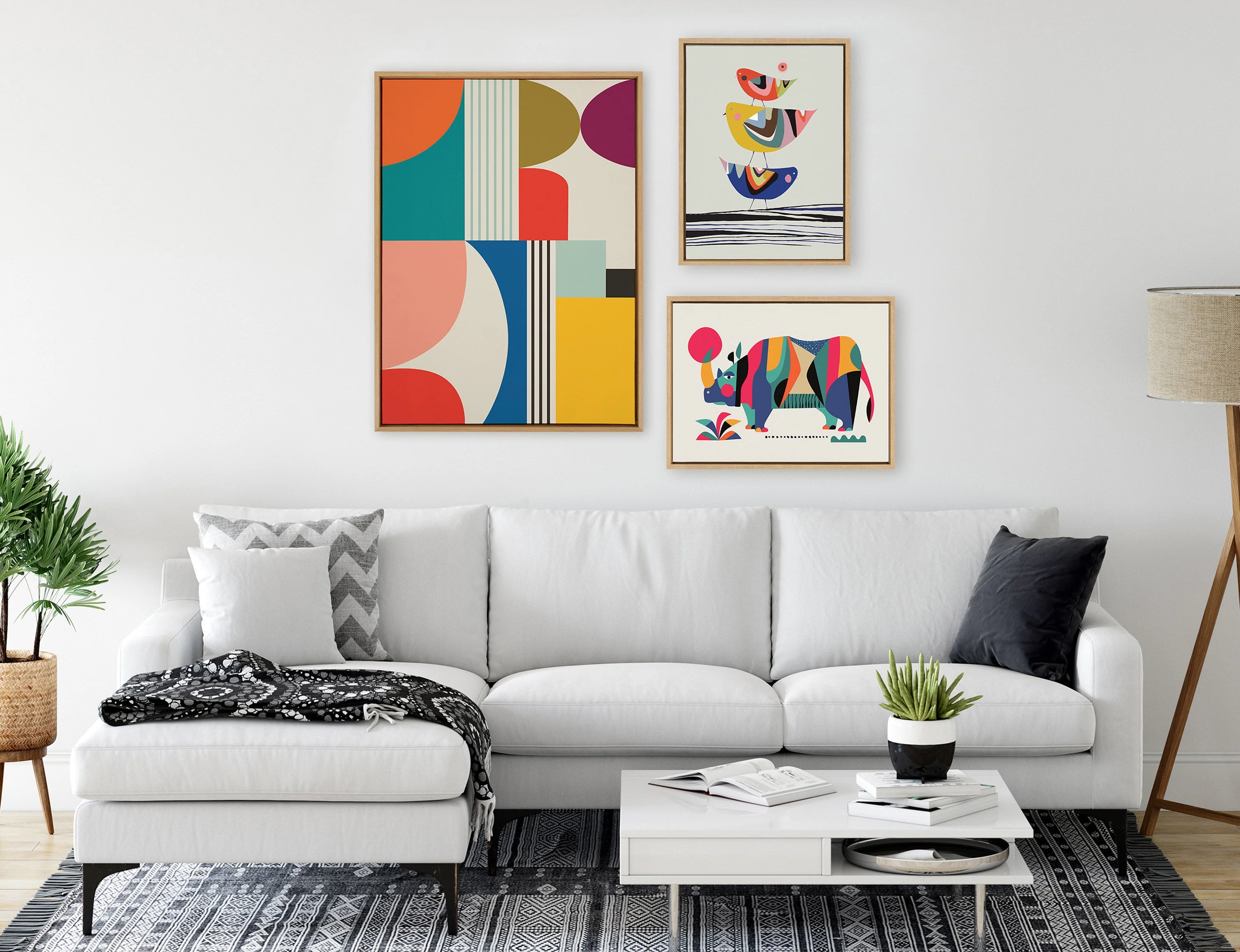 Sylvie Mid Century Modern Pattern Framed Canvas by Rachel Lee of My Dream Wall - Image 23