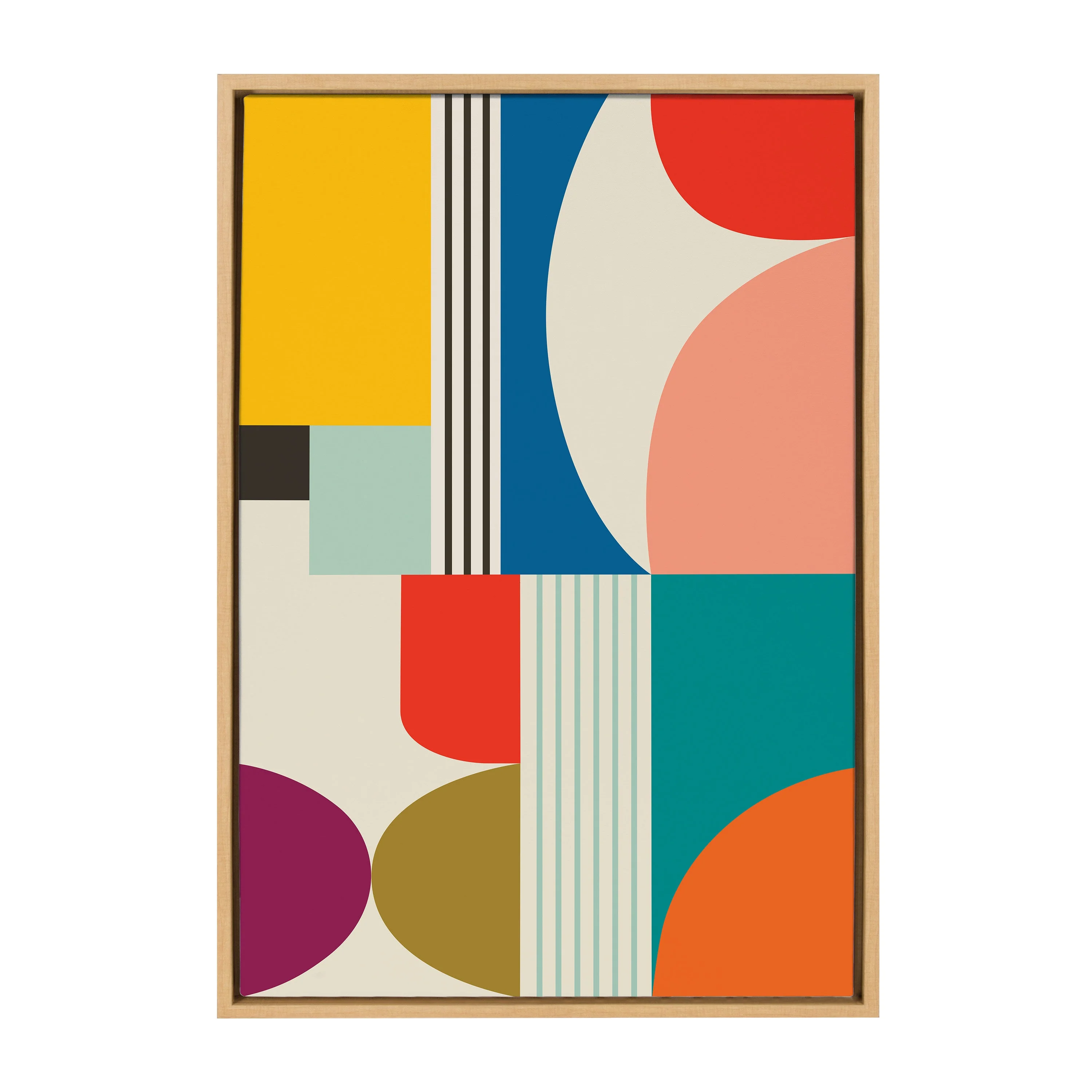 Sylvie Mid Century Modern Pattern Framed Canvas by Rachel Lee of My Dream Wall - Image 43