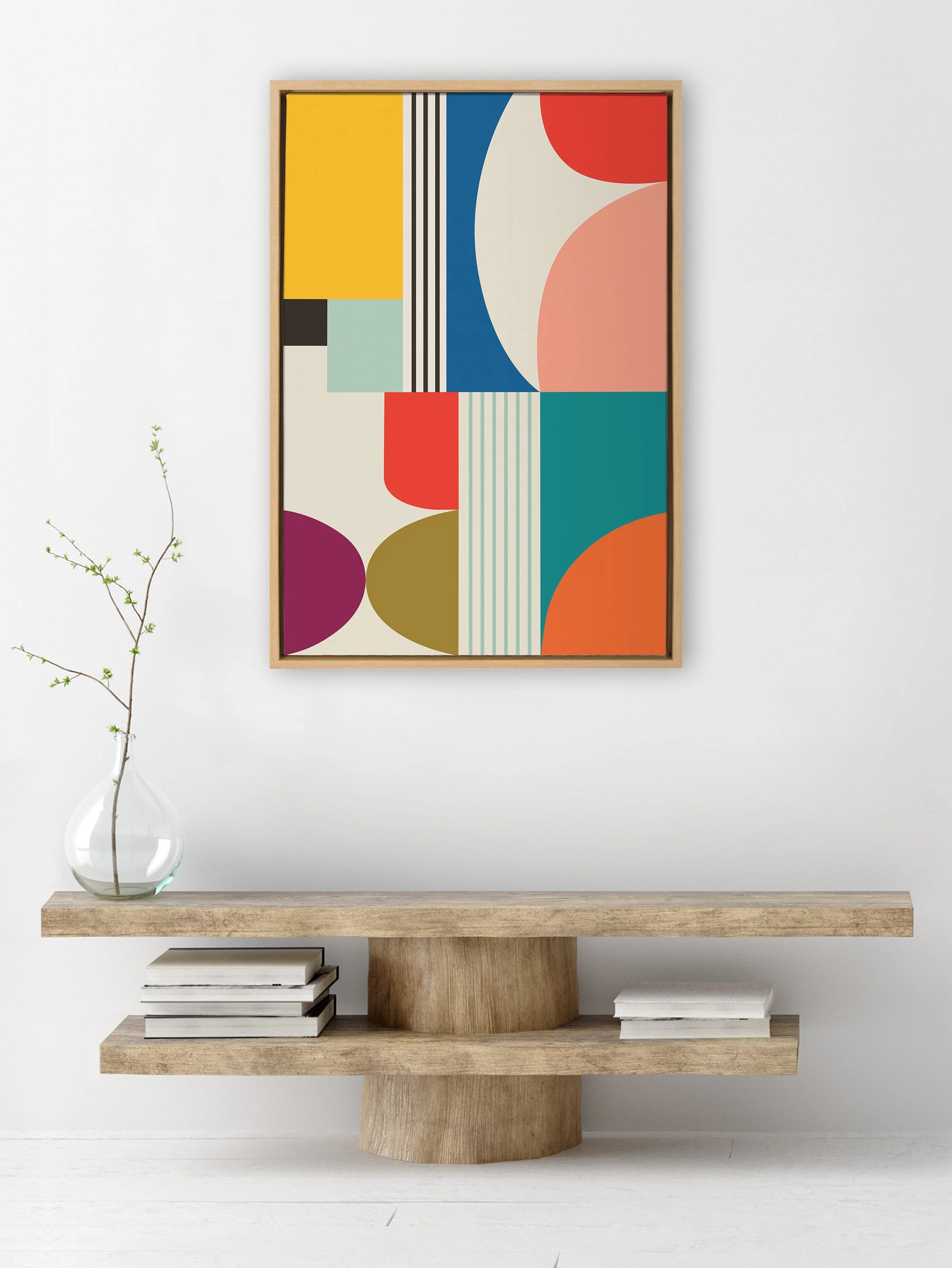 Sylvie Mid Century Modern Pattern Framed Canvas by Rachel Lee of My Dream Wall - Image 46