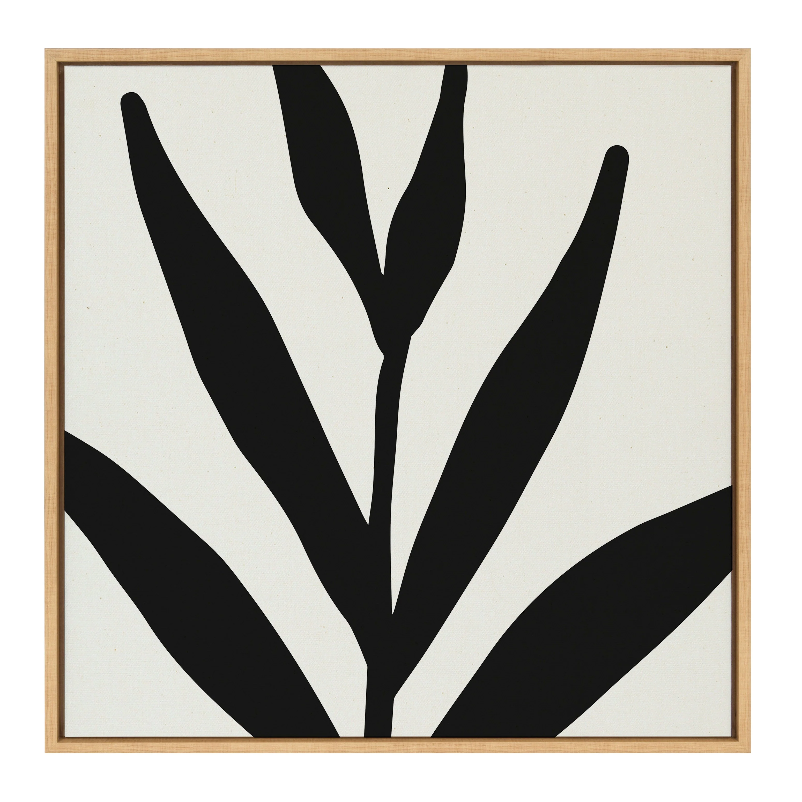 Sylvie Modern Botanical Neutral Abstract 1 Framed Canvas by The Creative Bunch Studio - Image 8