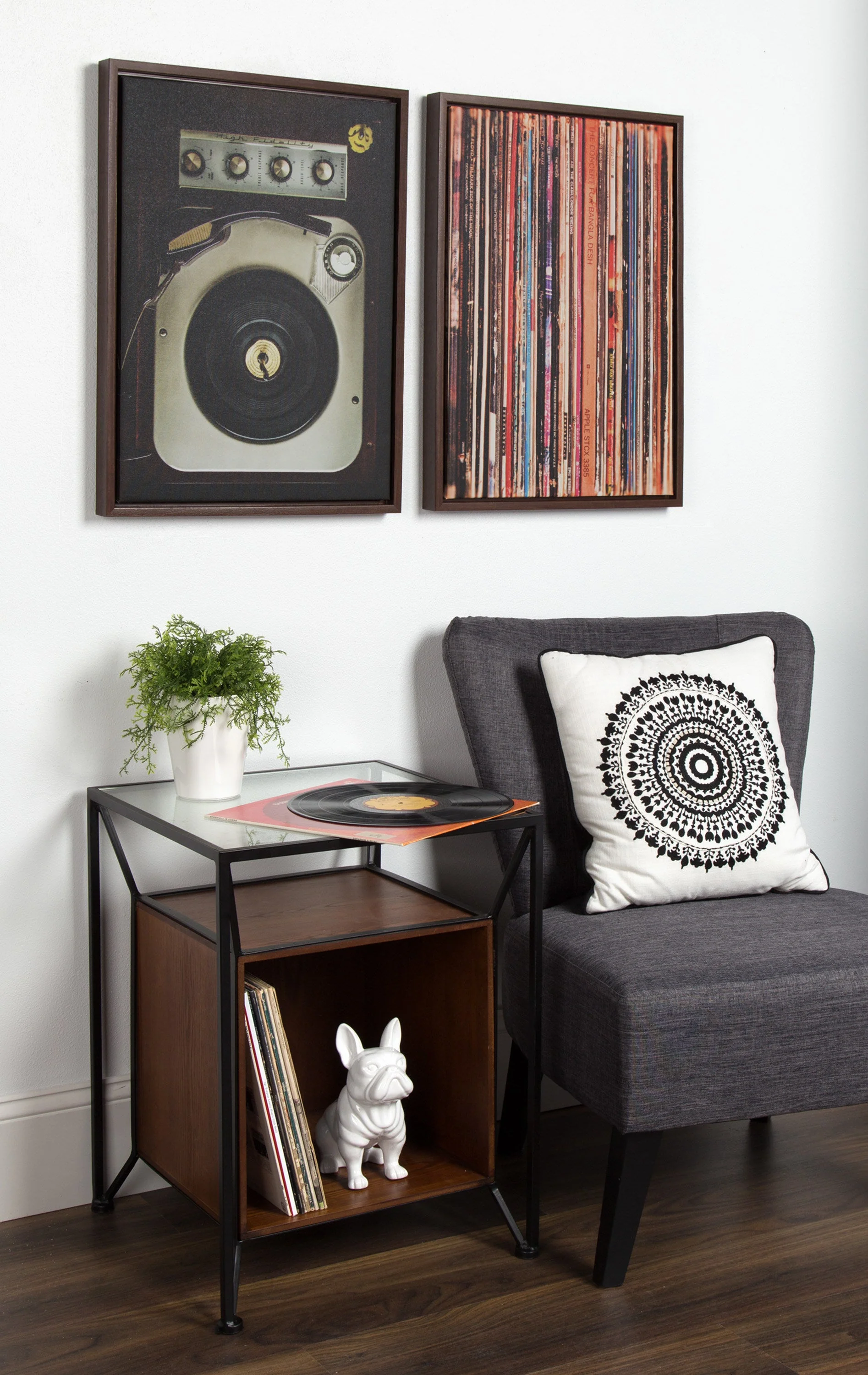 Sylvie Records Framed Canvas by Robert Cadloff of Bomobob - Image 42
