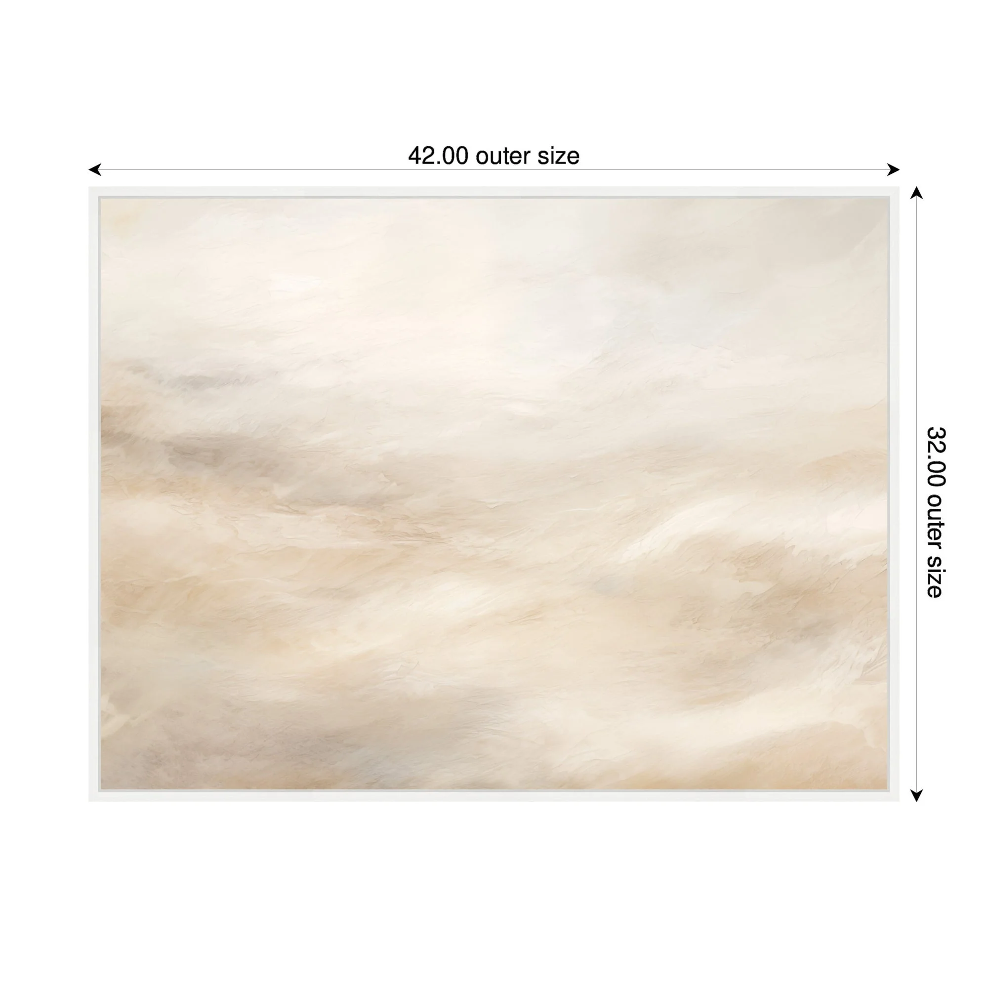 Sylvie Tonal Abstract Textural White and Beige Light Natural Neutrals Horizontal Framed Canvas by The Creative Bunch Studio - Image 11