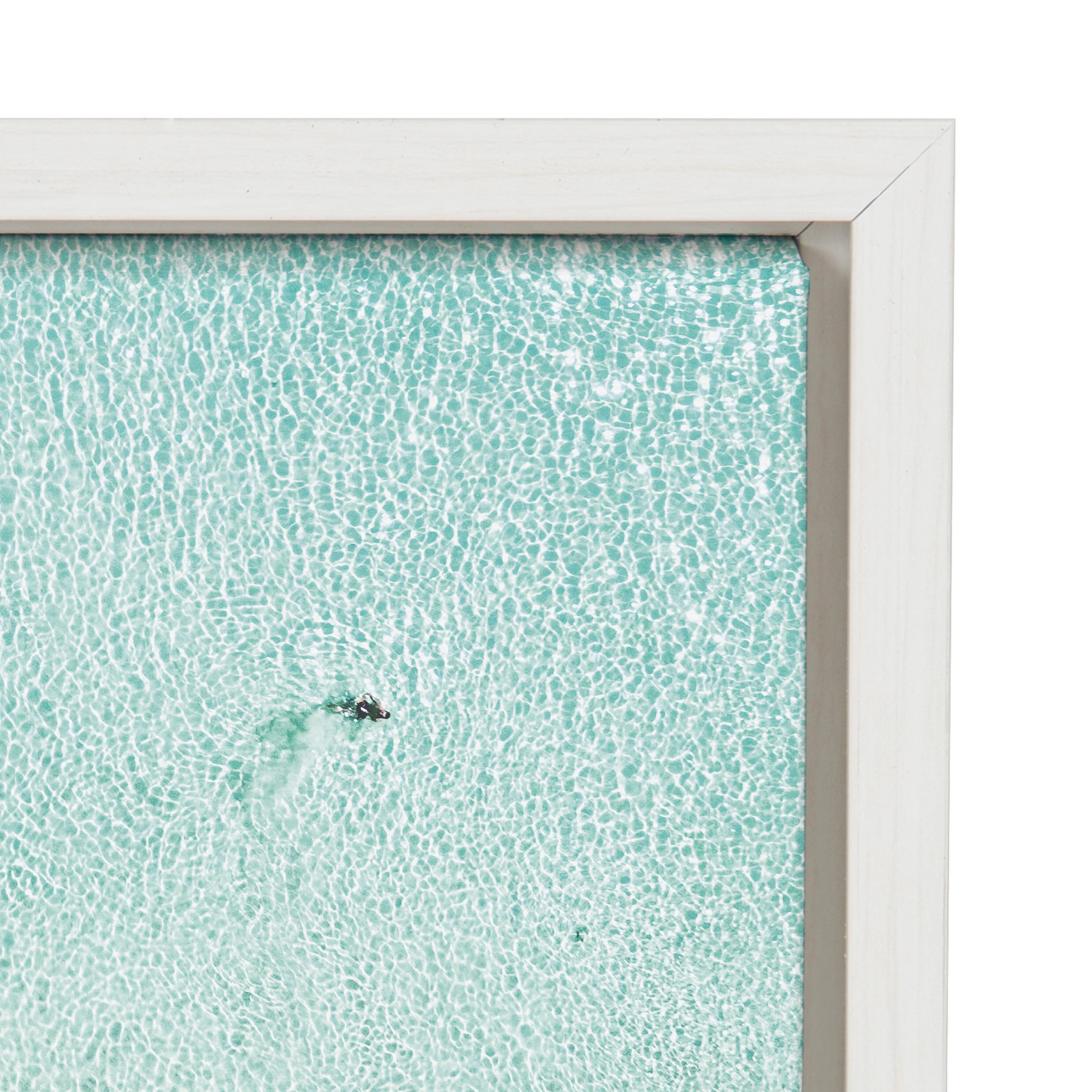 Sylvie Turquoise Beach from Above Framed Canvas by Amy Peterson Art Studio - Image 36