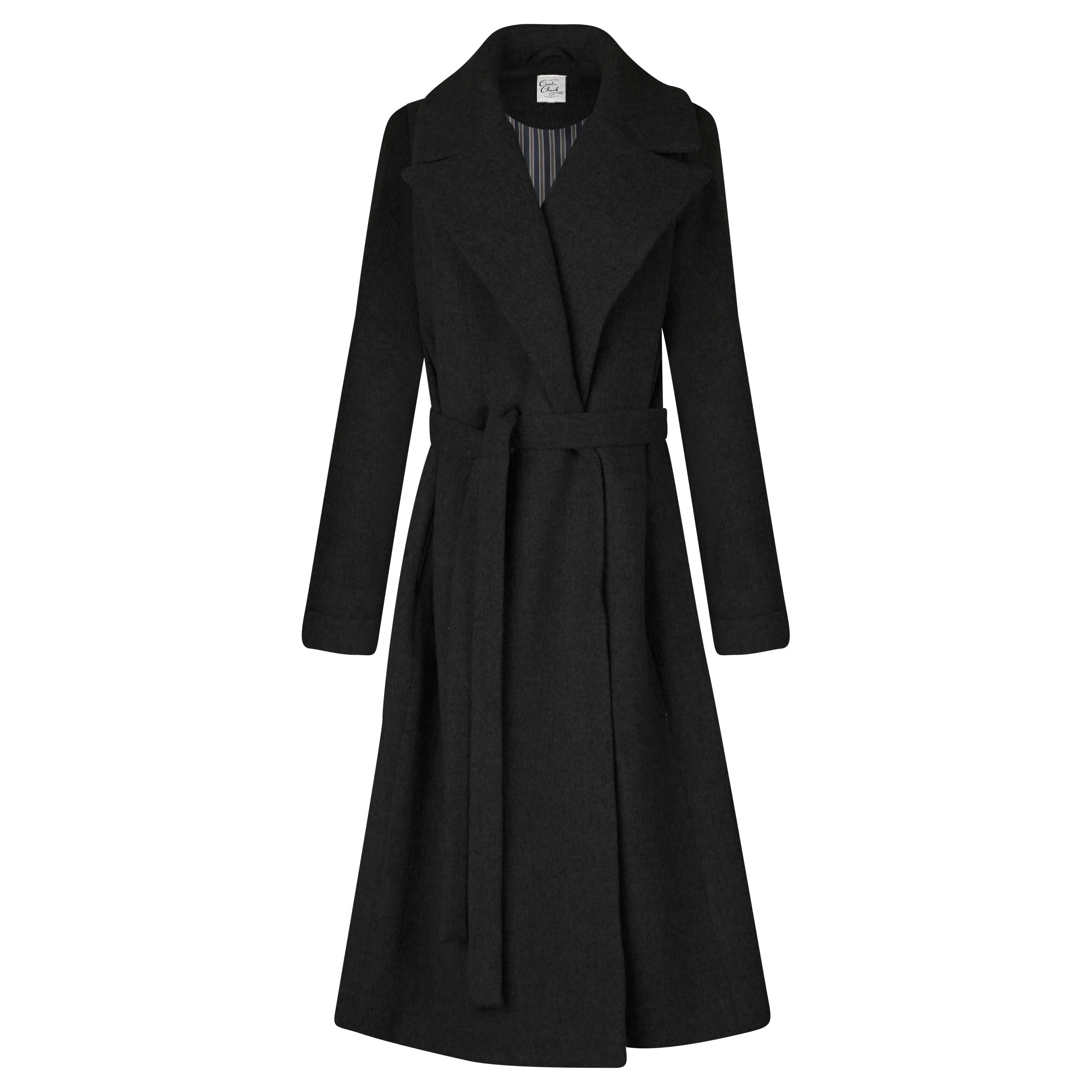 The Dearborn Long Wool Overcoat - Black - Image 4