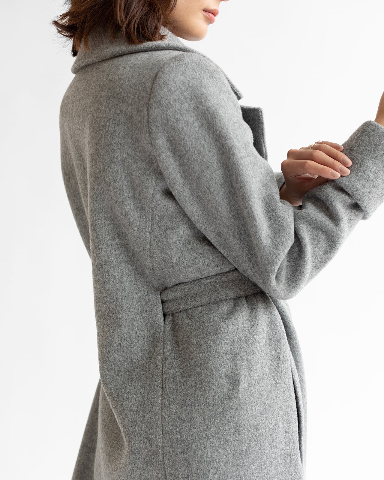 The Dearborn Long Wool Overcoat - Black - Image 8