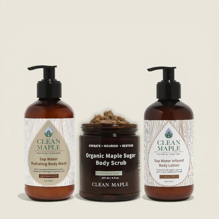 Maple Sugar Scrub Body Wash & Lotion Set