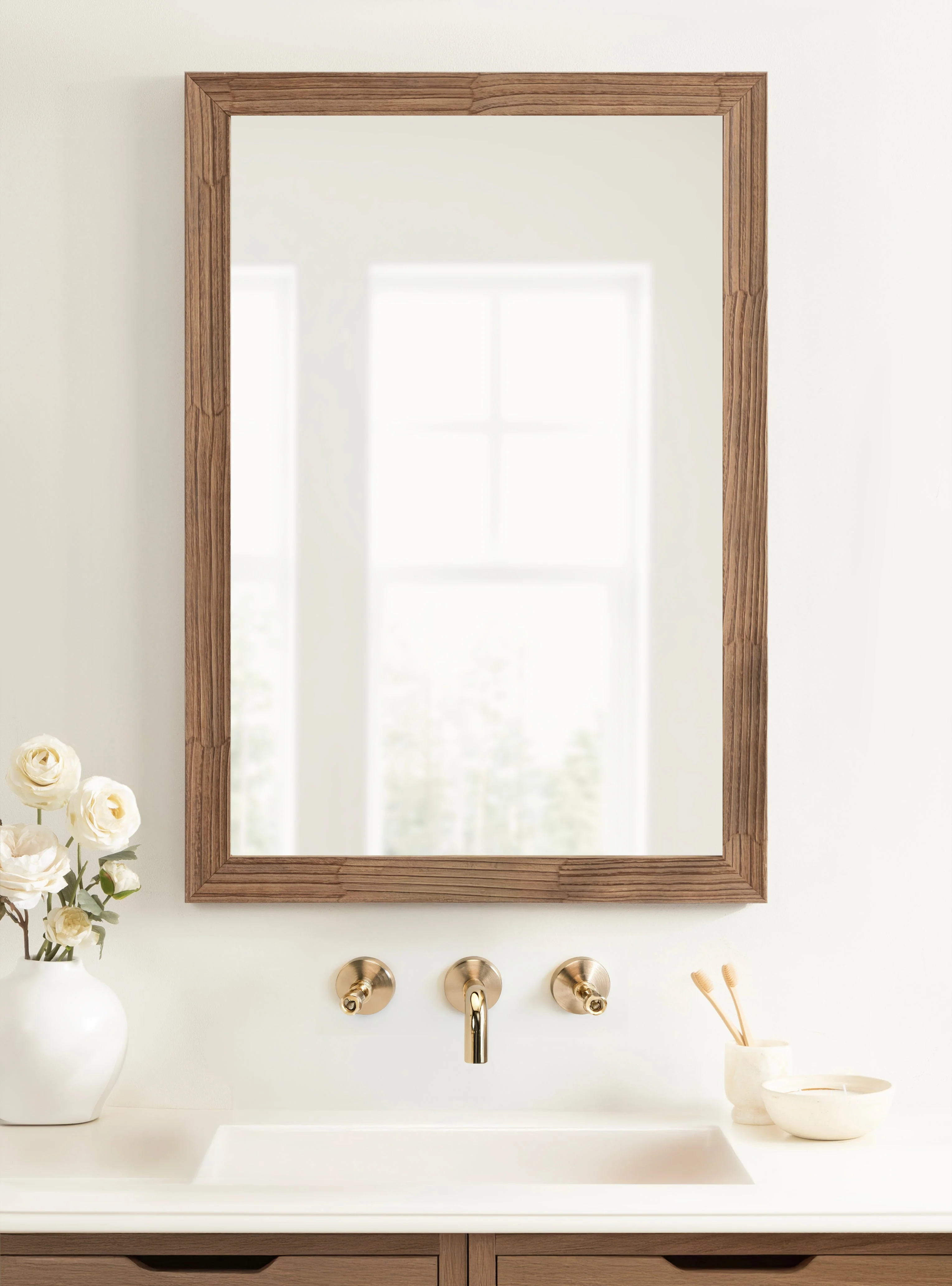 Travon Rectangle Bathroom Wall Mirror - Image 14