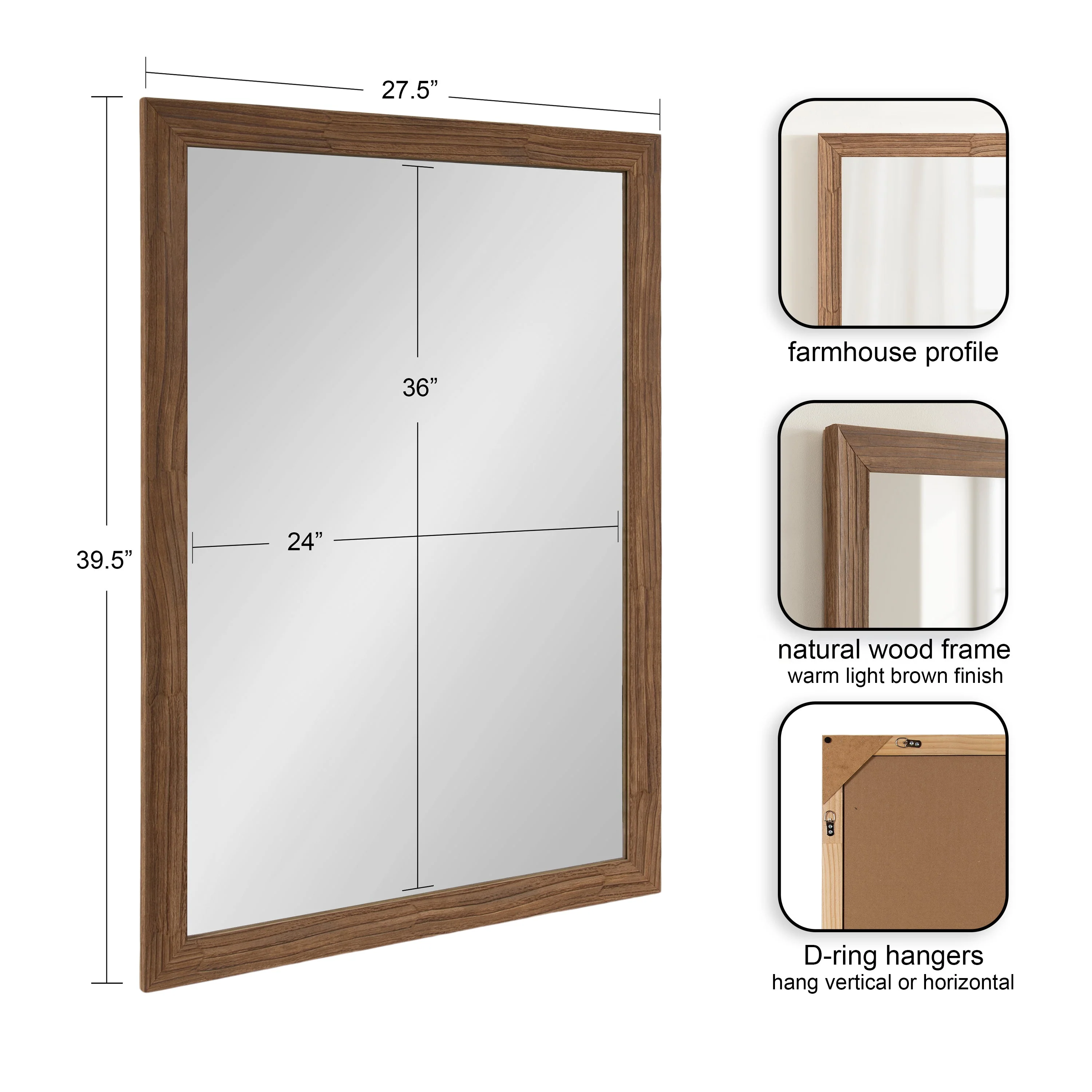 Travon Rectangle Bathroom Wall Mirror - Image 5