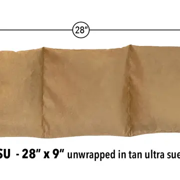 Hot Cherry Stone Triple Square Pillow - Tan Ultra-Suede - Image 2
