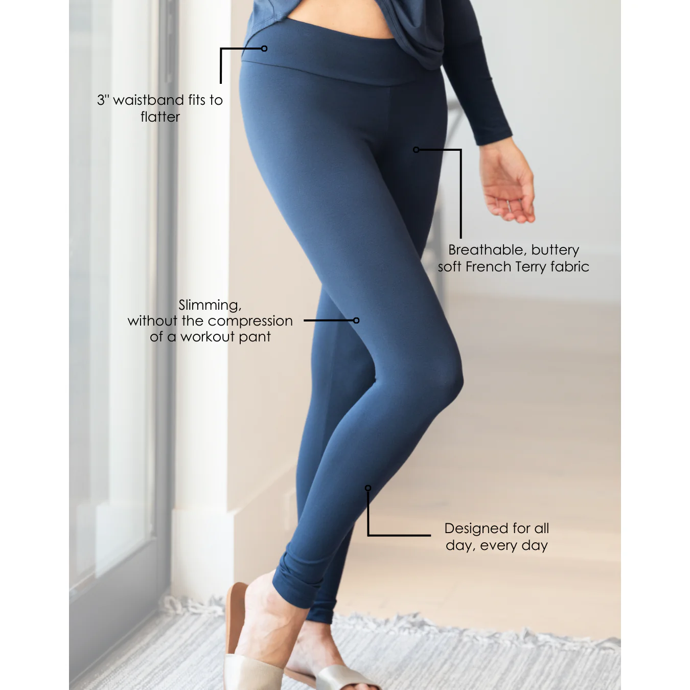 Ultimate Cozy French Terry Comfort Leggings - 29" Inseam - Image 6