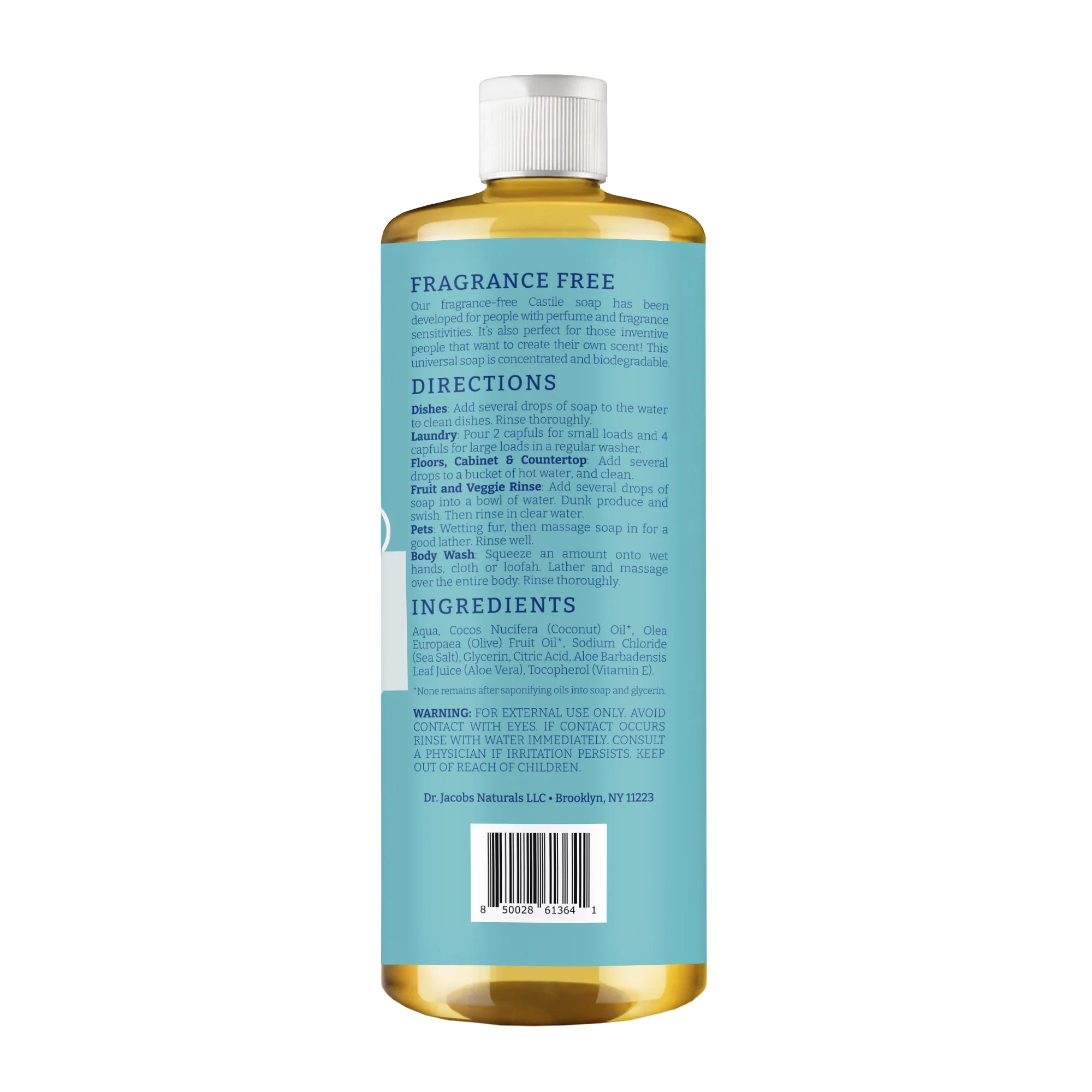 Fragrance-Free Castile Soap All-In-One - Thin Formula - Image 5