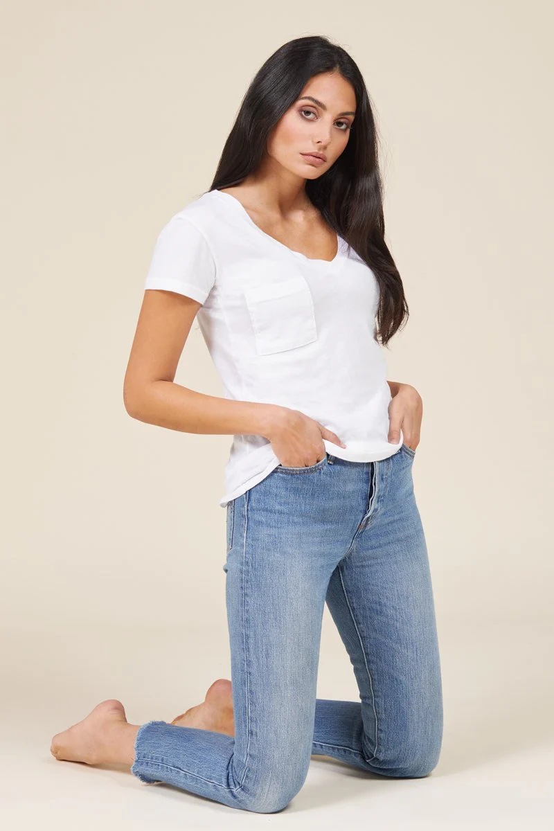 V-Neck Slim Fit Pocket Tee
