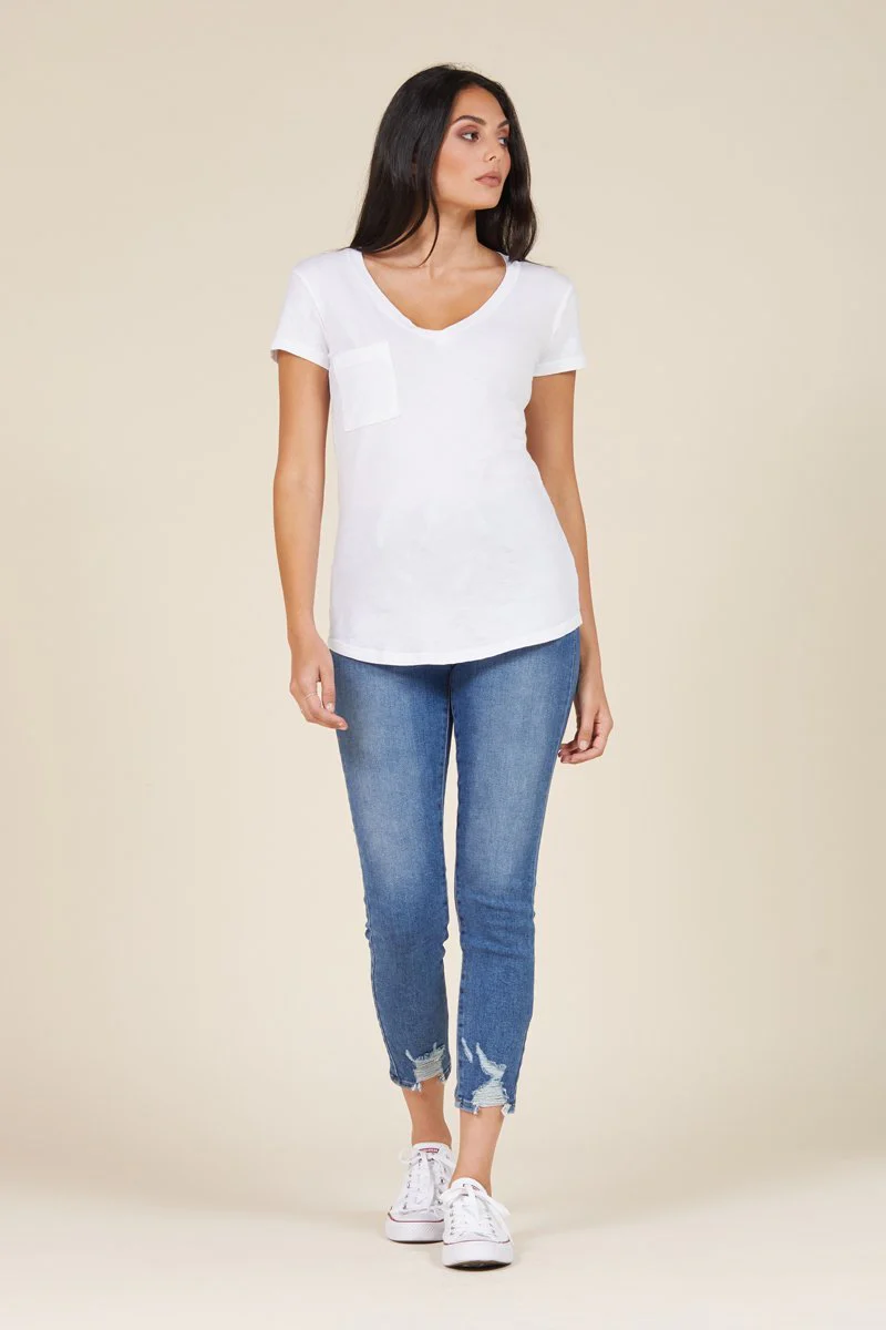 V-Neck Slim Fit Pocket Tee - Image 2