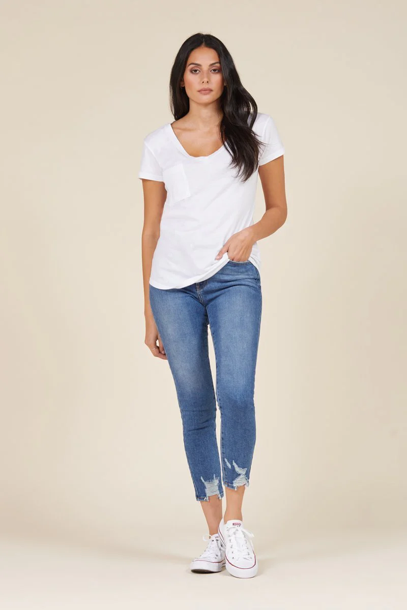 V-Neck Slim Fit Pocket Tee - Image 3
