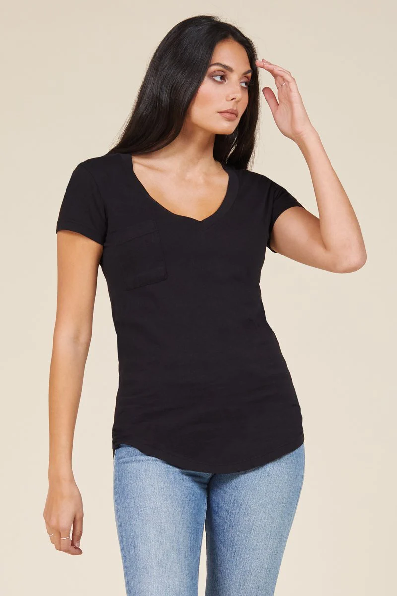 V-Neck Slim Fit Pocket Tee - Image 5