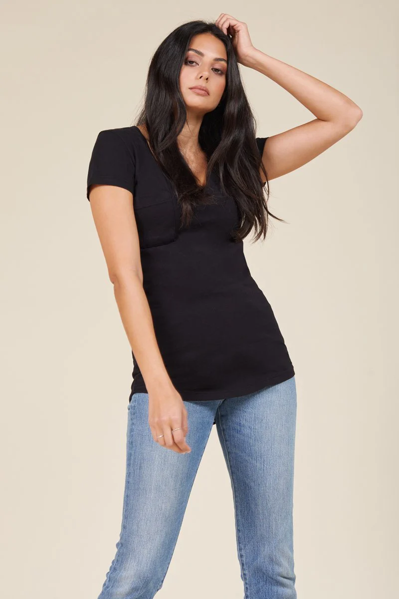 V-Neck Slim Fit Pocket Tee - Image 6