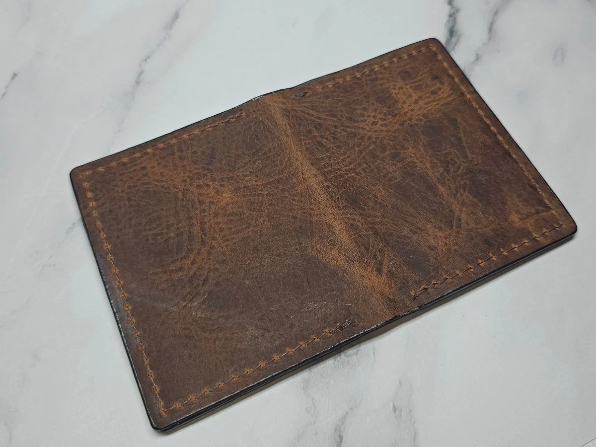 Leather ID & Card Wallet - Volcano Brown - Image 5