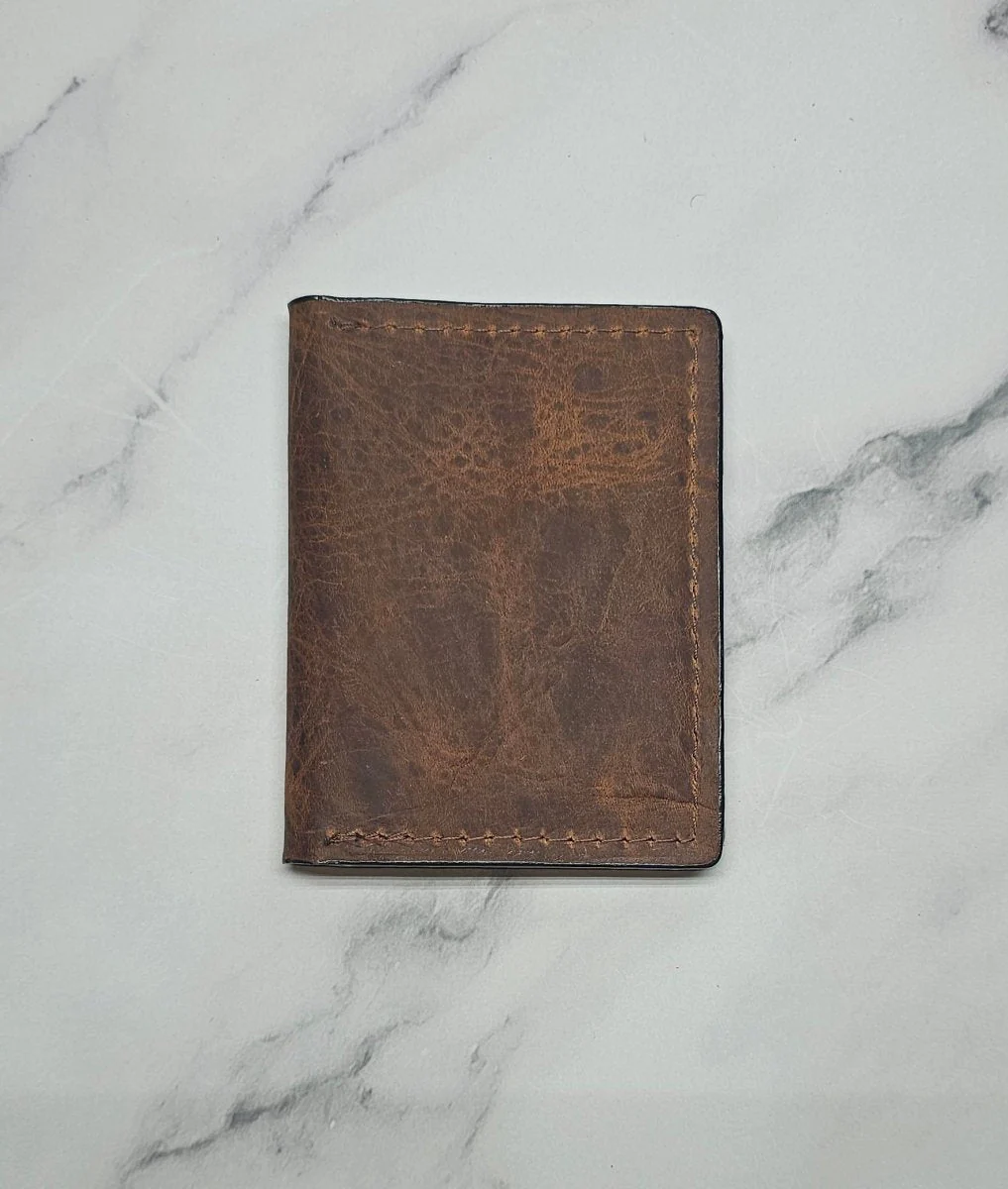 Leather ID & Card Wallet - Volcano Brown - Image 6