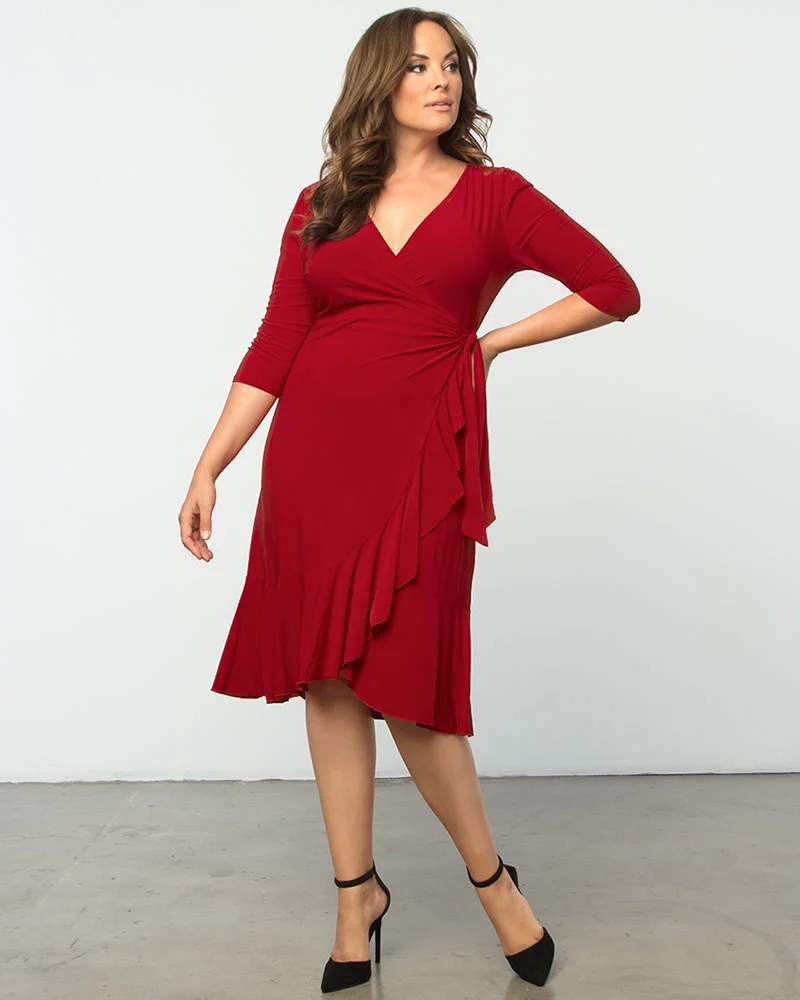 Plus Size Whimsy Wrap Dress - Image 18