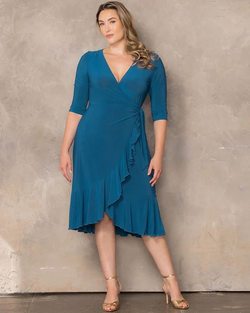 Plus Size Whimsy Wrap Dress - Image 23