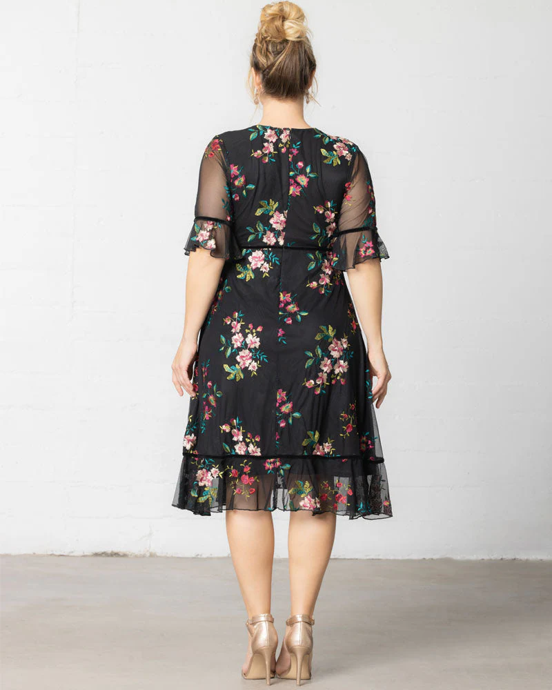 Plus Size Wildflower Embroidered Dress - Image 4