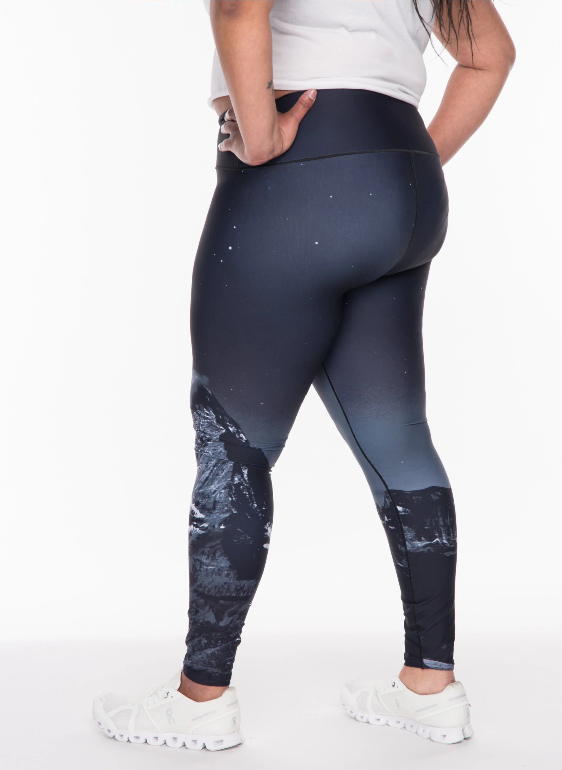 Eco-Friendly Midnight Mountain Yoga Pants - Image 2