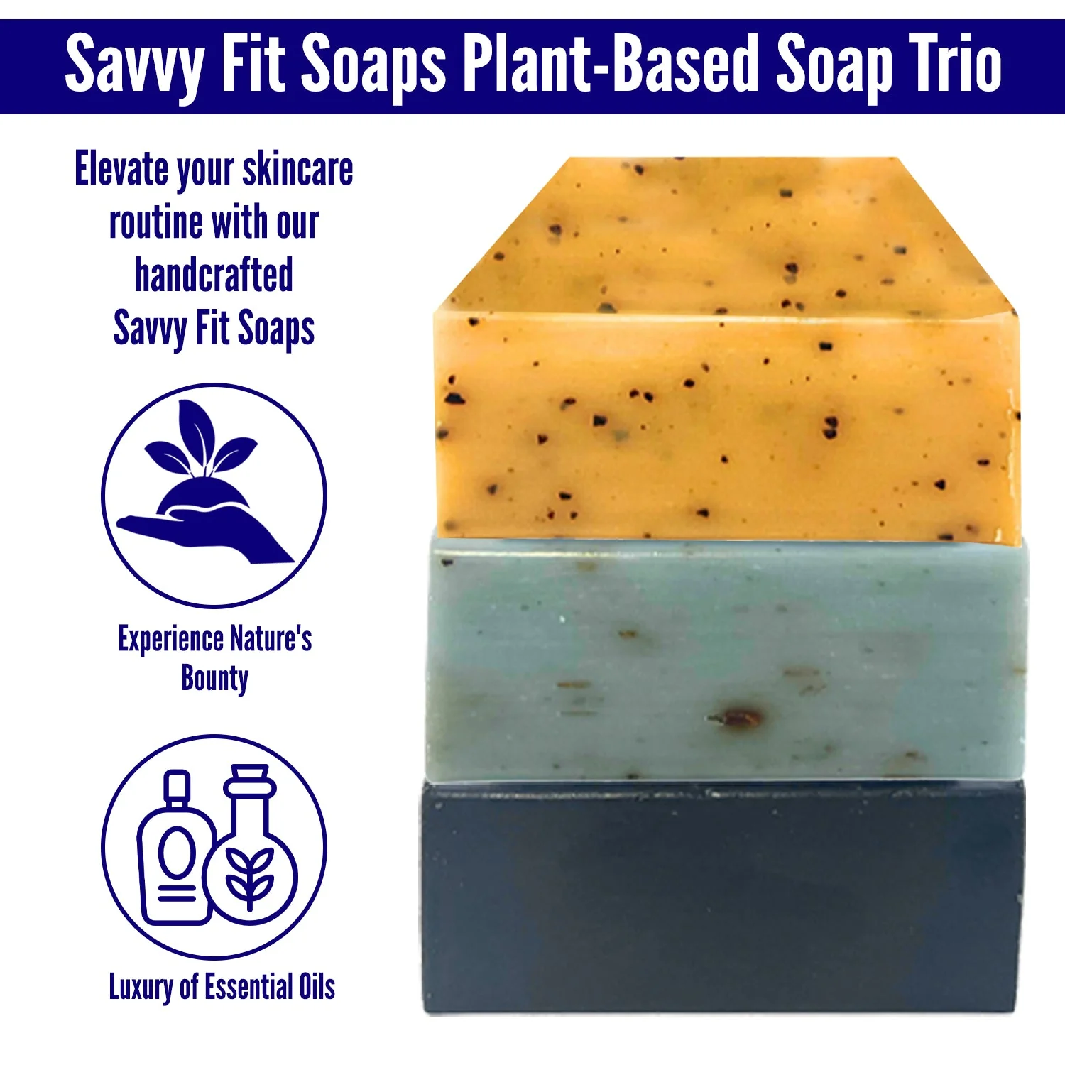 Zest Ever Natural Bar Soap Trio - Lemon & Rosemary - 3 Pack - Image 3